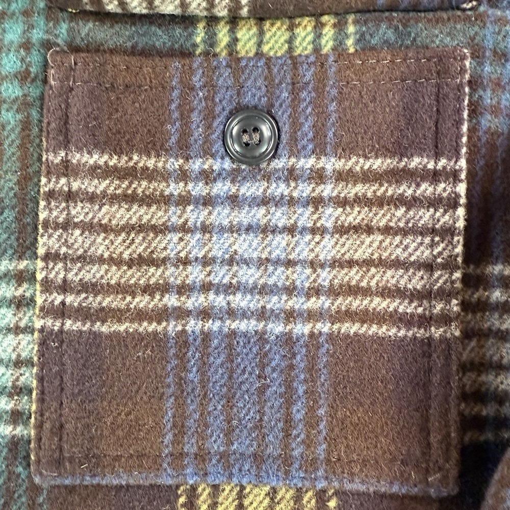 Filson Mackinaw Wool Cruiser Jacket Mens XL Brown Plaid USA Hunting Shirt Coat - Picture 9 of 12